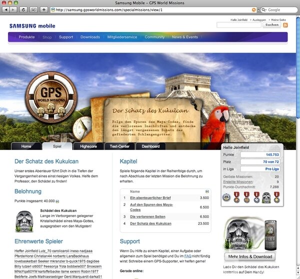 Screenshot GPS World Missions