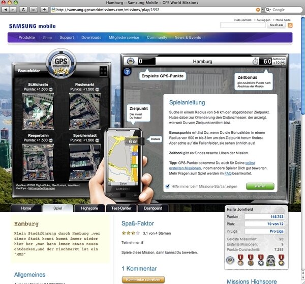 Screenshot GPS World Missions