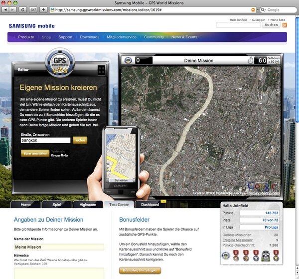 Screenshot GPS World Missions