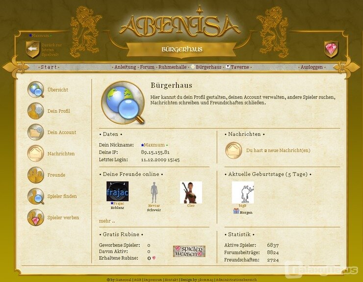 Screenshot Abenisa - Die 4-teilige Browsergamesaga