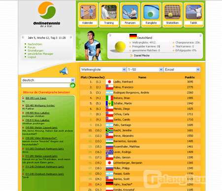 Screenshot Onlinetennis