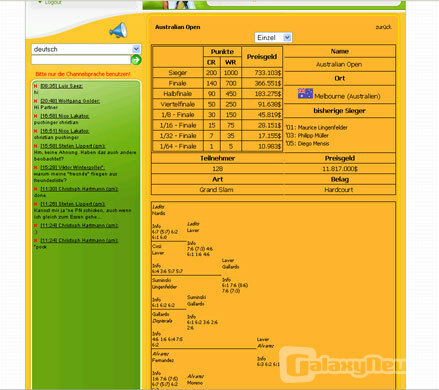 Screenshot Onlinetennis