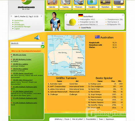 Screenshot Onlinetennis