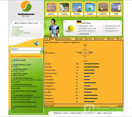 Screenshot Onlinetennis