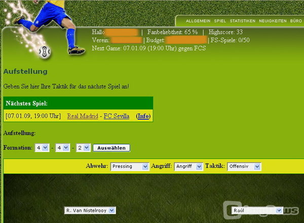 Screenshot United Soccer Sim