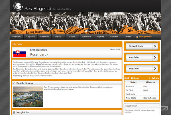 Screenshot Ars Regendi