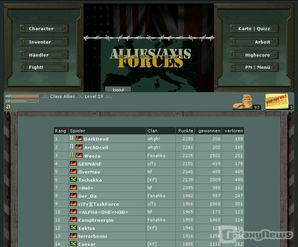 Screenshot Allies/Axis Forces