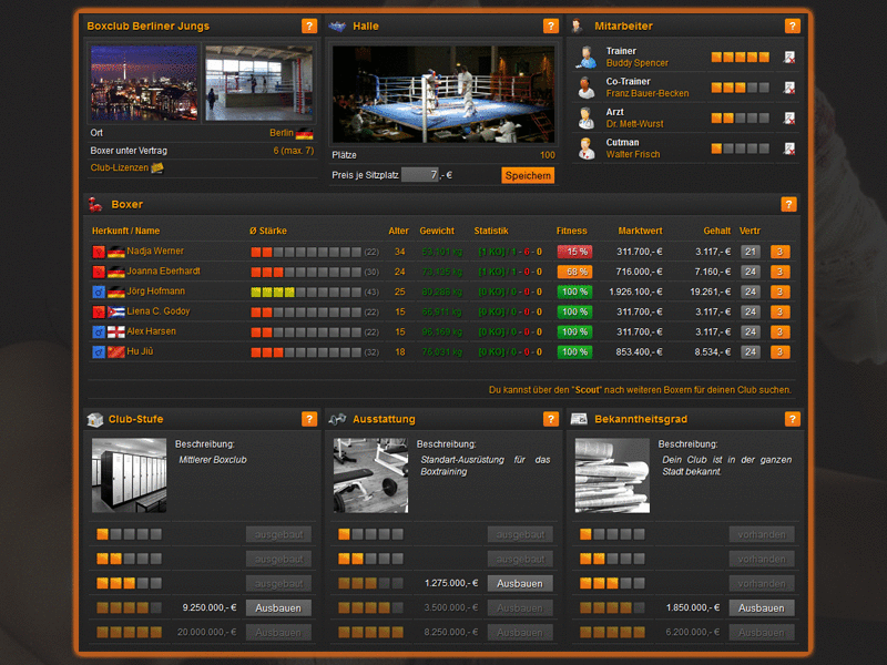 Screenshot Online Boxing Manager