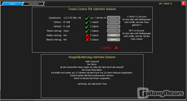 Screenshot F1-Teamchef