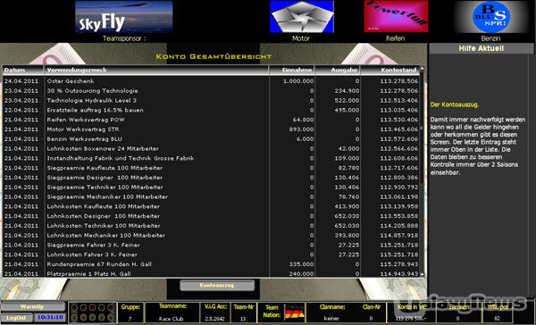 Screenshot F1-Teamchef
