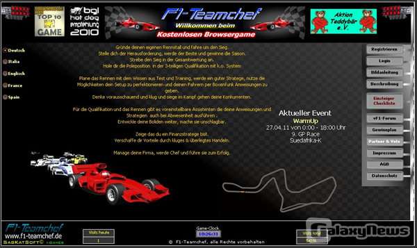 Screenshot F1-Teamchef