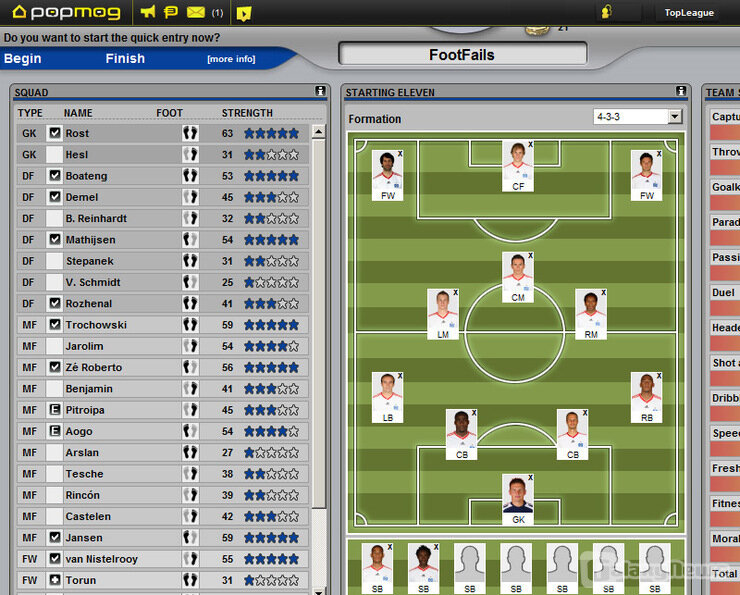 Screenshot TopLeague