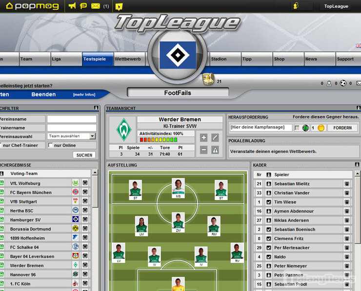 Screenshot TopLeague