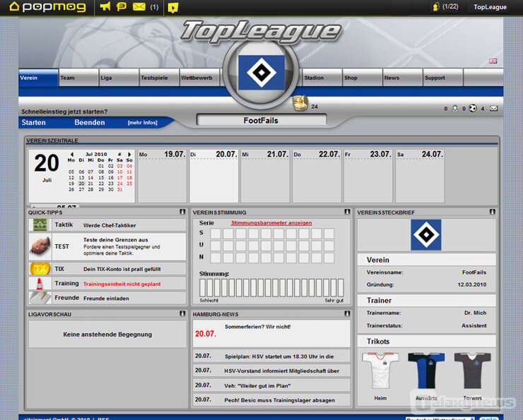 Screenshot TopLeague