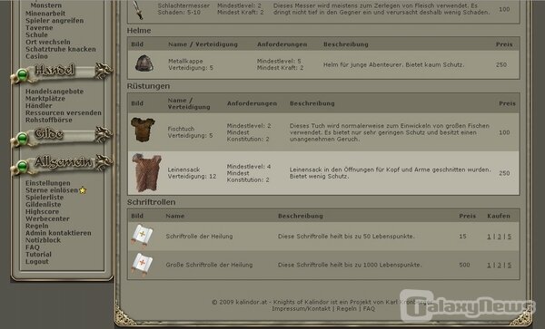 Screenshot Knights of Kalindor - Pristino