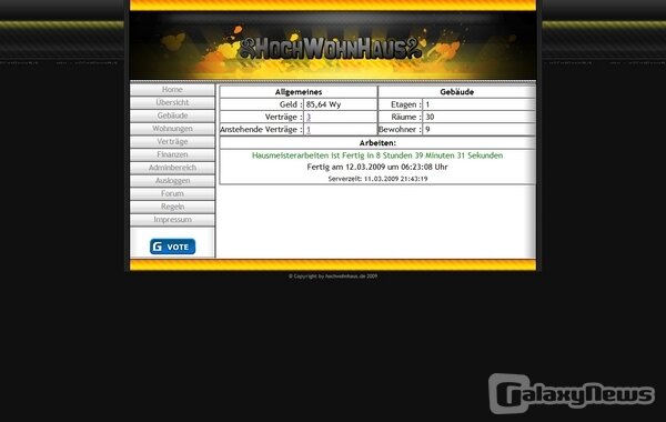 Screenshot HochWohnHaus