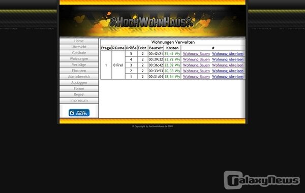 Screenshot HochWohnHaus