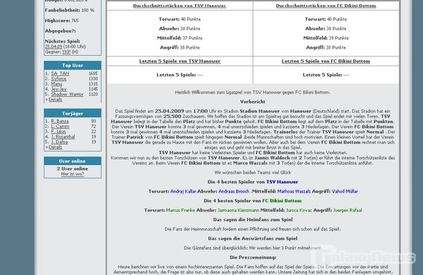 Screenshot SoccerWorld