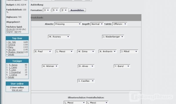 Screenshot SoccerWorld