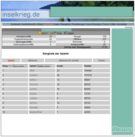Screenshot Inselkrieg