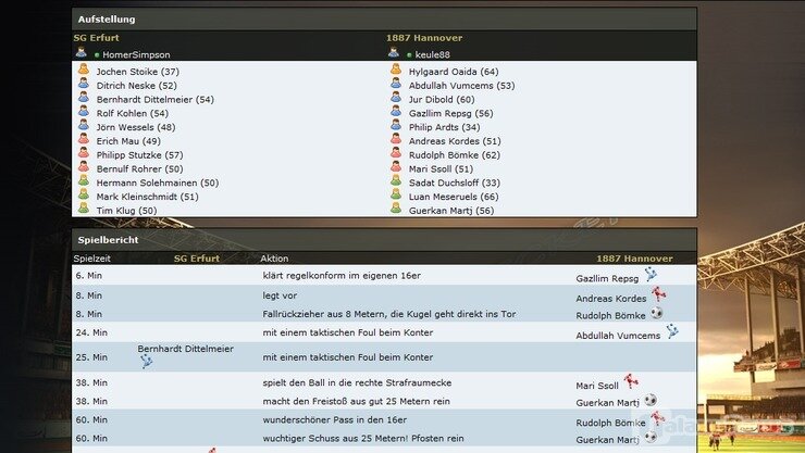 Screenshot AV-Kicker - Der Fussball-Manager