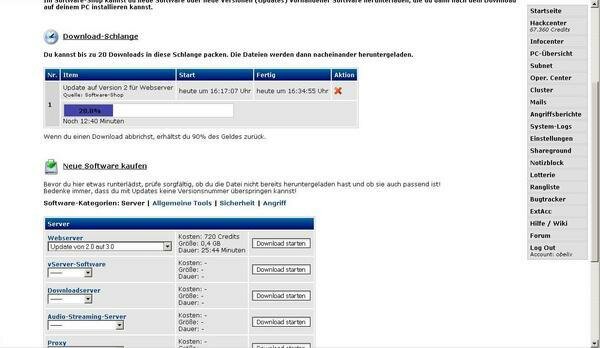 Screenshot HackTheNet 