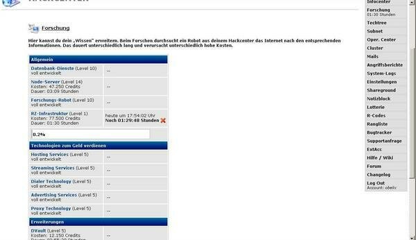 Screenshot HackTheNet 