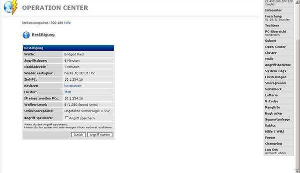 Screenshot HackTheNet 