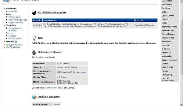 Screenshot HackTheNet 