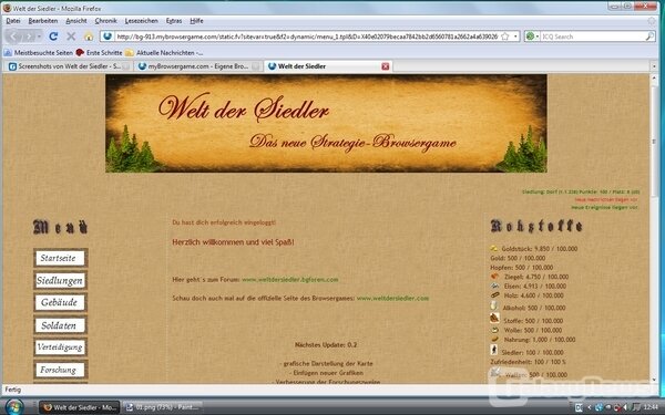 Screenshot Welt der Siedler