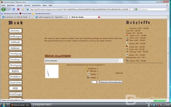 Screenshot Welt der Siedler