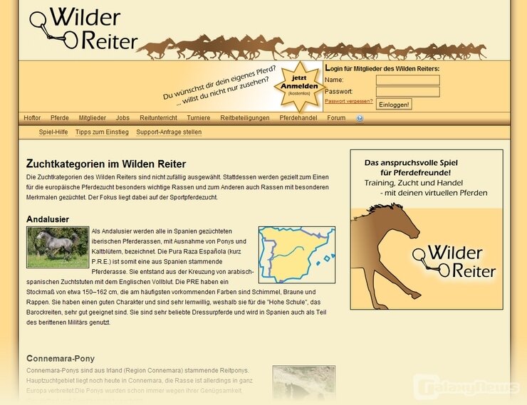 Screenshot Wilder Reiter