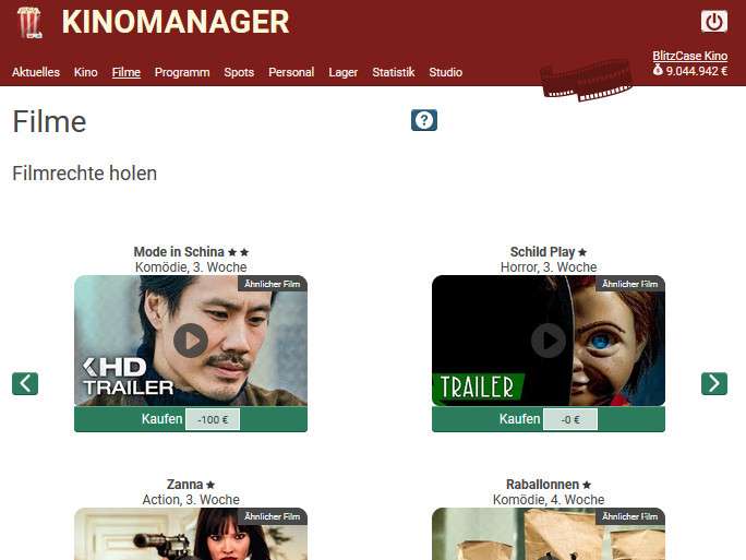Screenshot Kinomanager