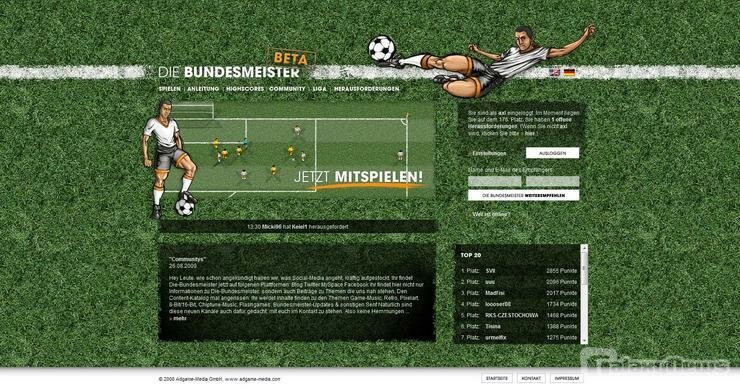 Screenshot Die Bundesmeister – Online Actionfußball