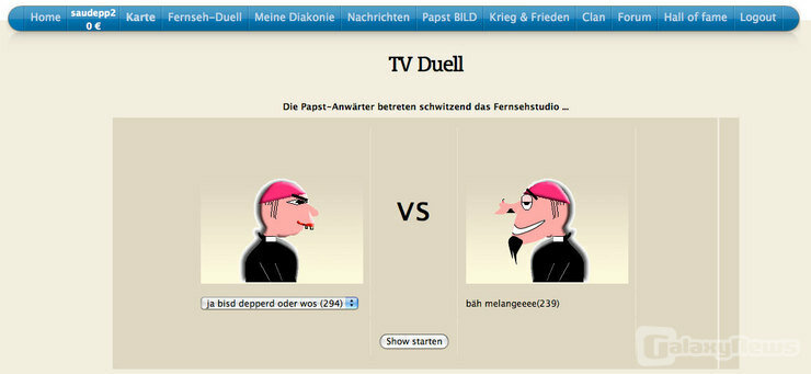 Screenshot Kampfpapst