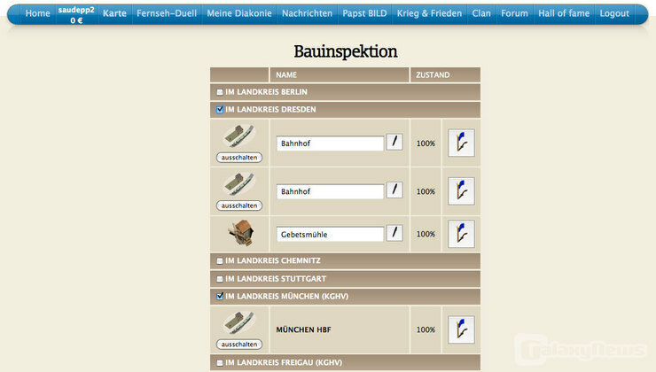 Screenshot Kampfpapst