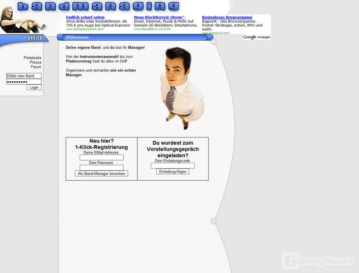 Screenshot Band-Managing