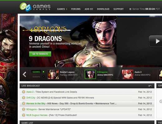 Screenshot gamescampus (eingestellt)