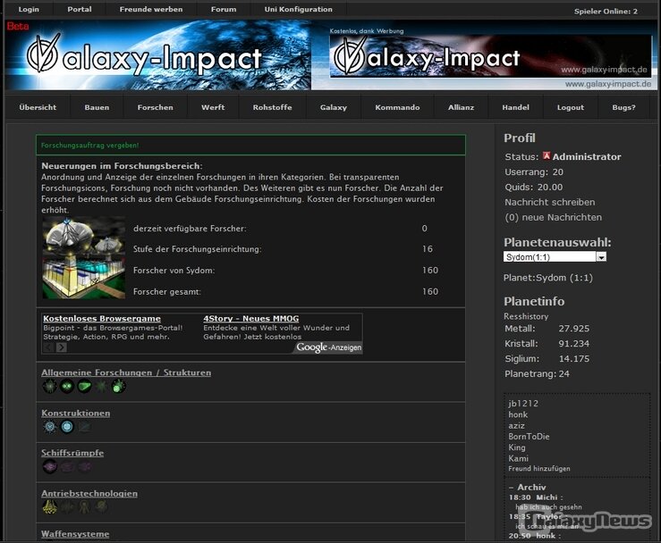 Screenshot Galaxy-Impact