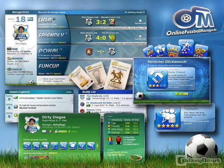 Screenshot OFM OnlineFussballManager