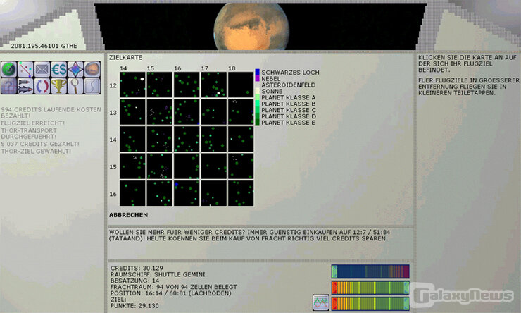 Screenshot MASTER OF THE GALAXY
