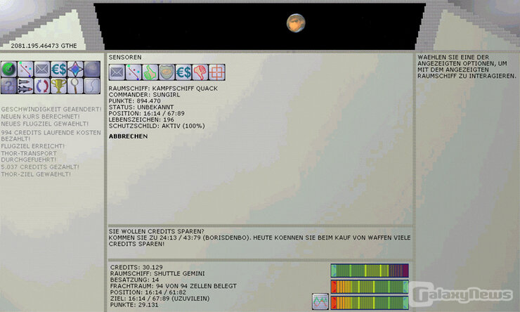Screenshot MASTER OF THE GALAXY
