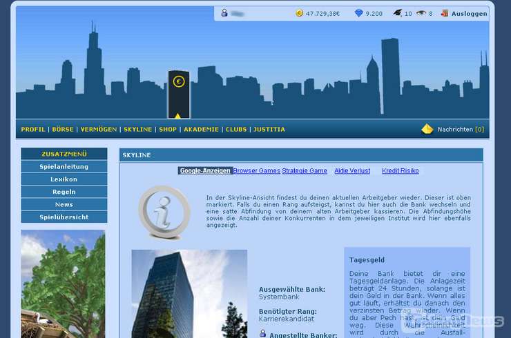 Screenshot bankergame