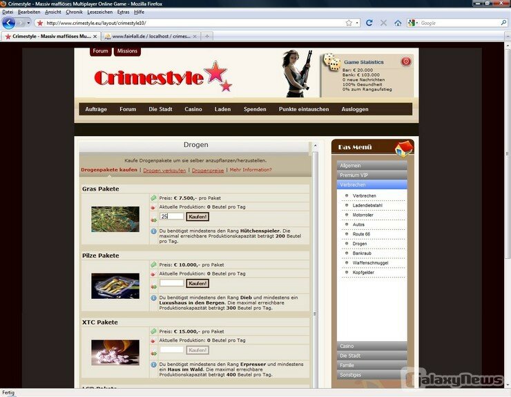 Screenshot Crime Style