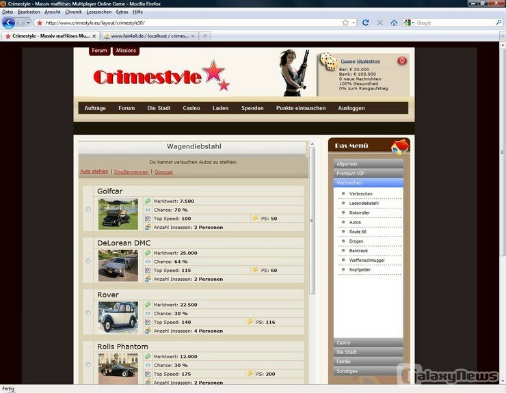 Screenshot Crime Style