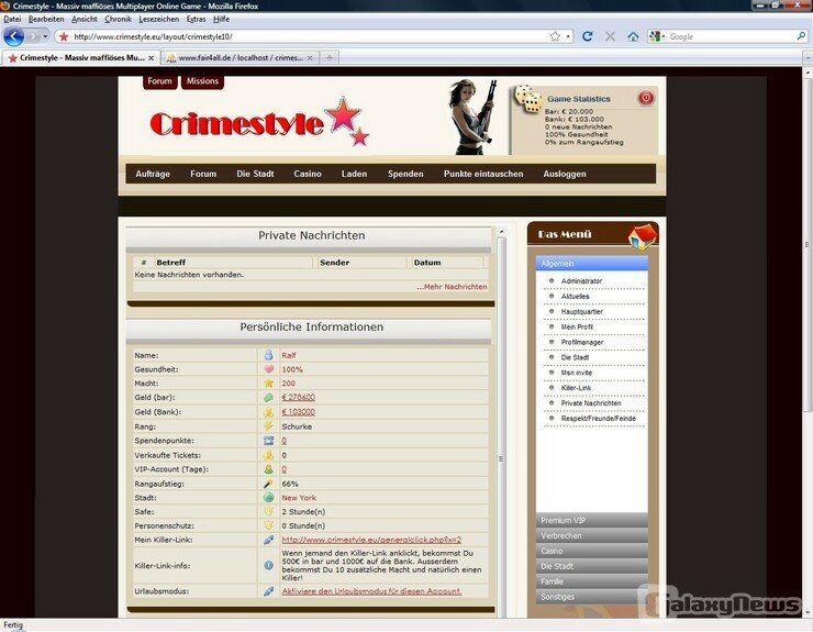 Screenshot Crime Style