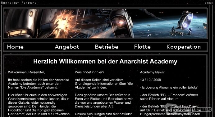 Screenshot CYBAEA - Das Strategie-Browserspiel