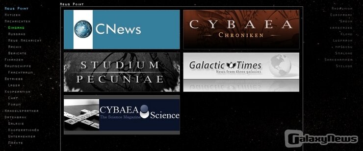 Screenshot CYBAEA - Das Strategie-Browserspiel