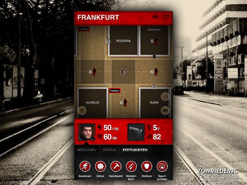 Screenshot ZOMBIEDEMIC- Das Zombie Browsergame