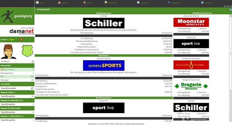 Screenshot Goal4Glory